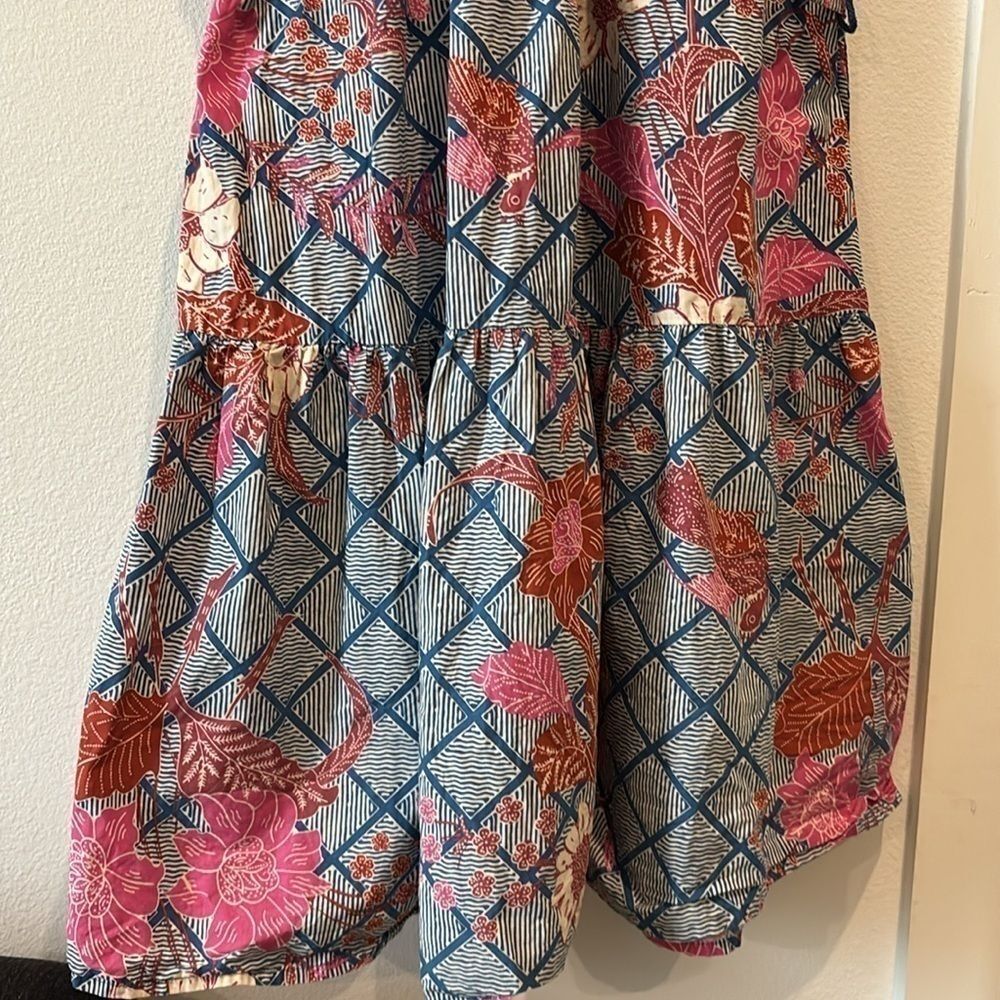 Apiece Apart Nyang Nyang Dress Indo Batik Size 10 100% Organic Cotton‌‌‌‌ - Picture 12 of 16